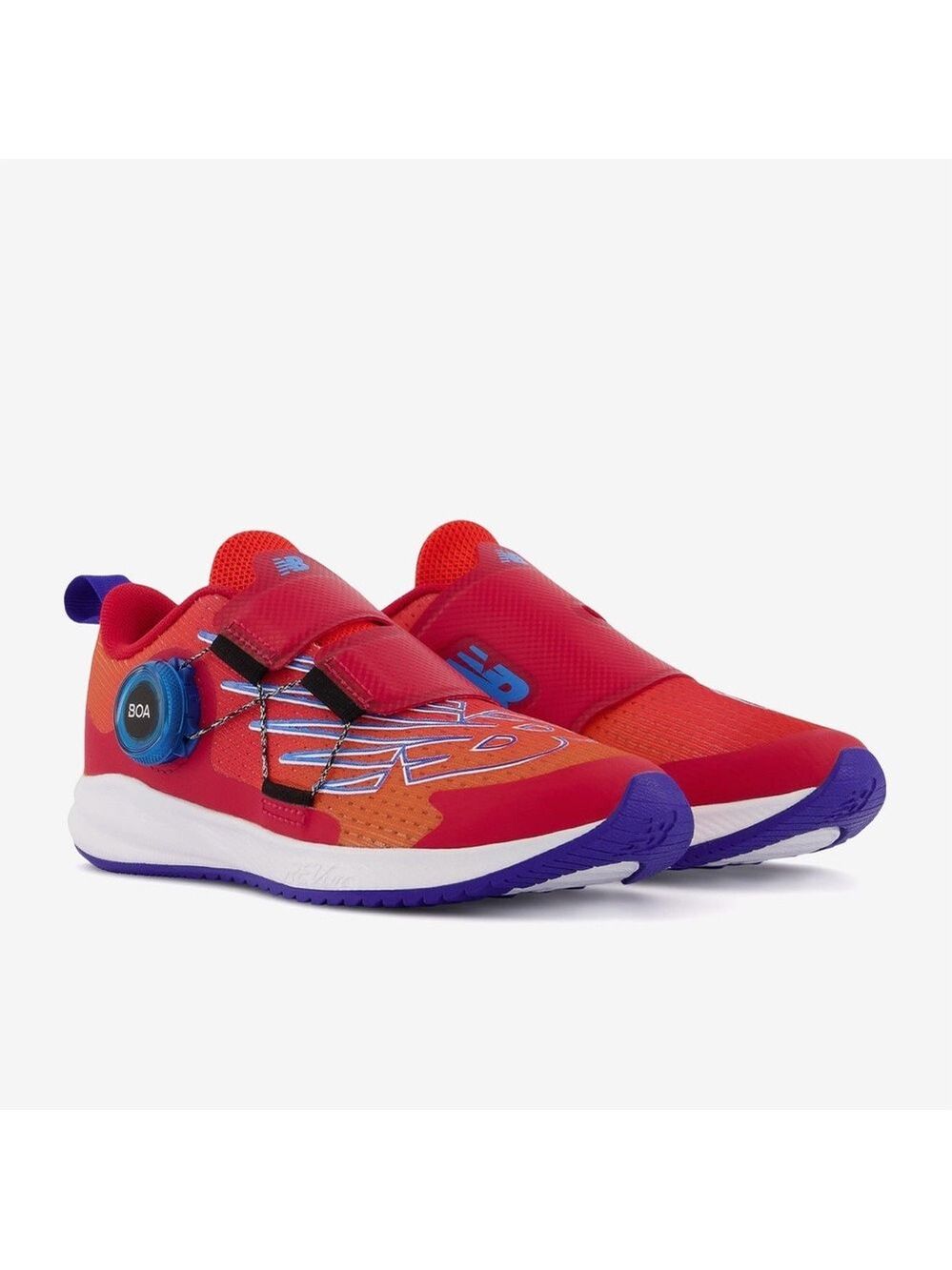 Size 7 Wide Youth New Balance Kids Red and Purple Sneakers